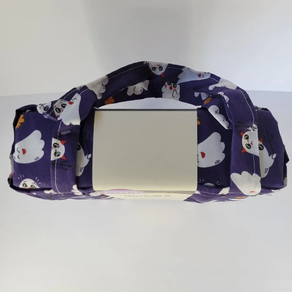 Halloween Purple White Cheeky Ghosts Boos Bones FULL 5pc Sheets Set Boys Bedding